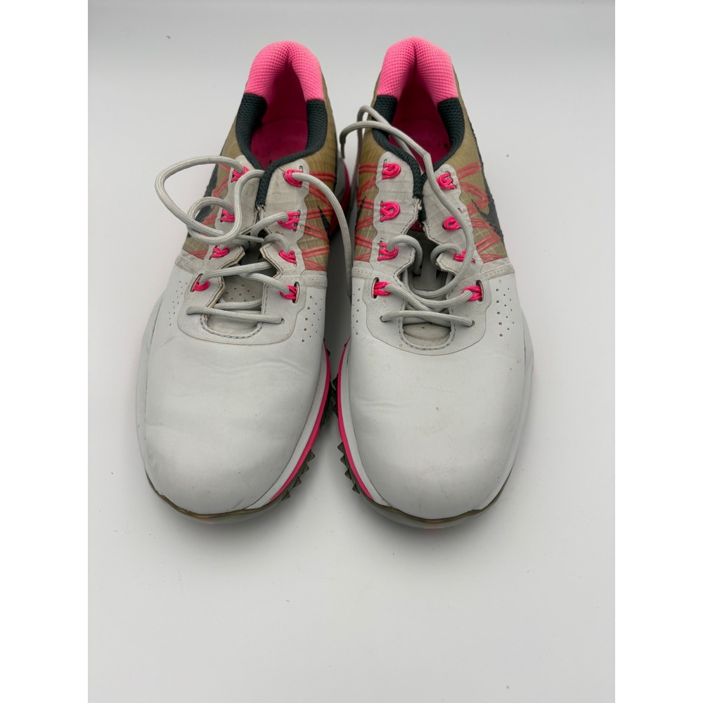 Nike Lunar Control 3 Golf Shoes White Gold Pink Spiked 704669-102 Womens 8.5
